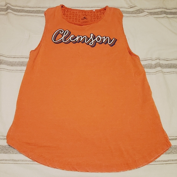 Clemson Tigers Sleeveless Orange Relaxed Fit Top Crew Neck Womens SZ:M - Picture 1 of 8